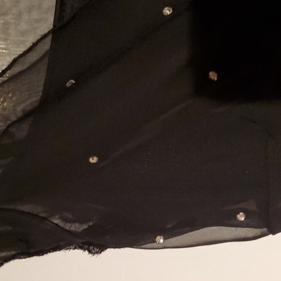 Silky Dress plus Slip with Sparkle Rhinestones NWT - Picture 4 of 6